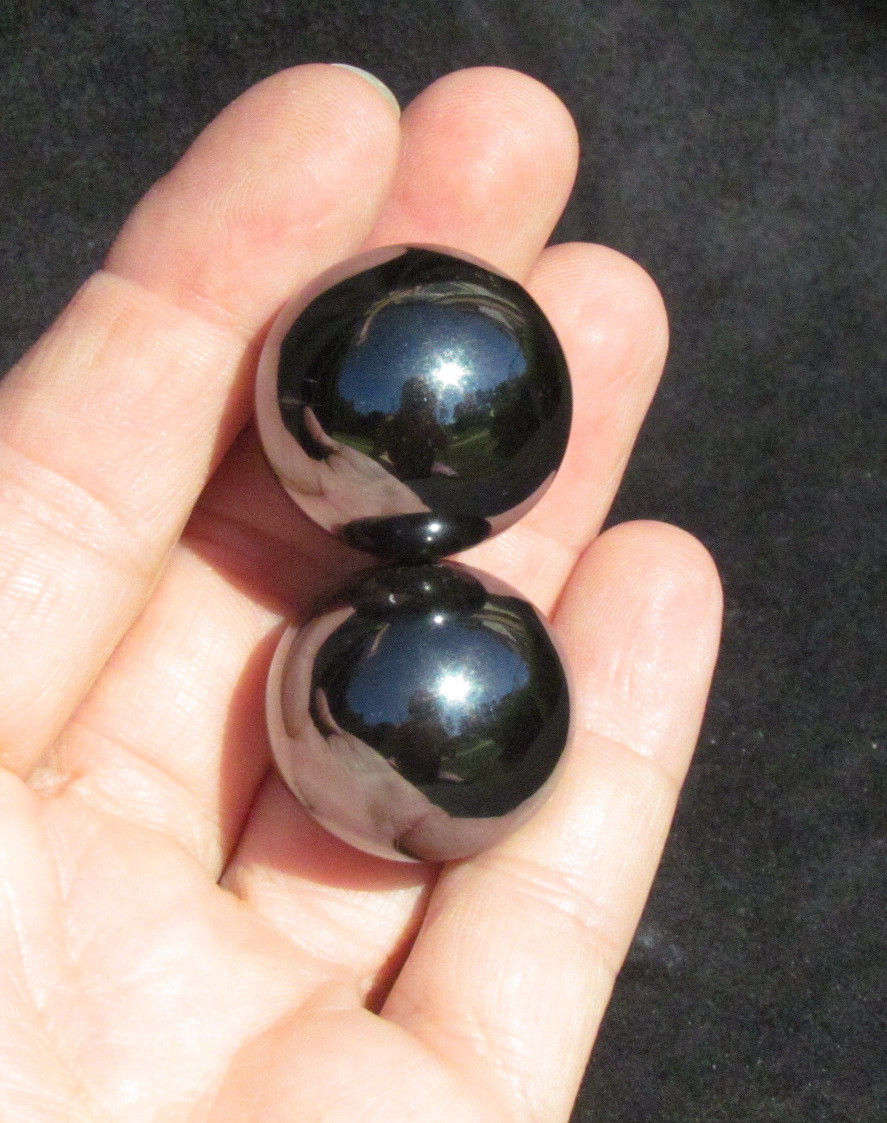 Smaller Rainbow Magnetic Hematite Spheres 3/4 ~ 24 spheres~ 1 Pound -  T-Rocks in Quartzsite