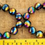 Smaller Rainbow Magnetic Hematite Spheres 3/4" ~ 24 spheres~ 1 Pound - Image 2