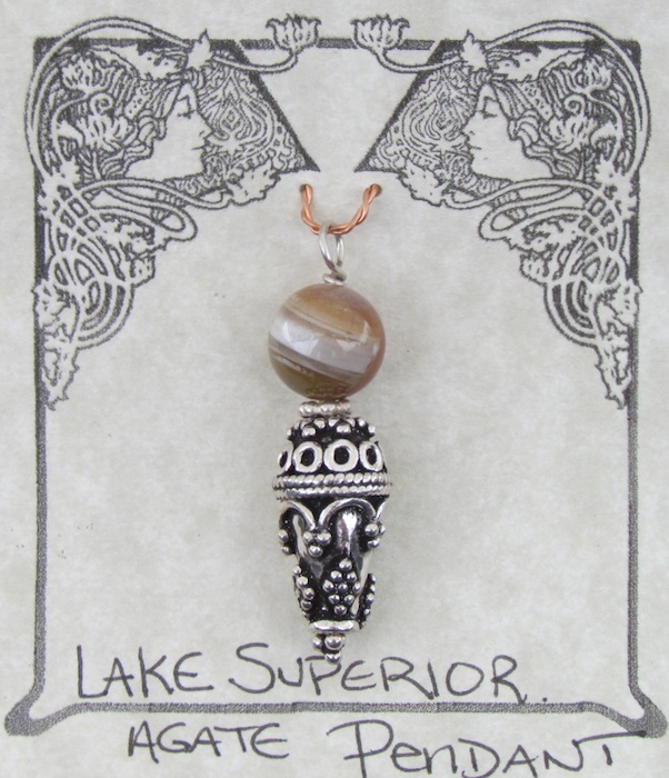 Lake Superior Agate Filigree Goddess